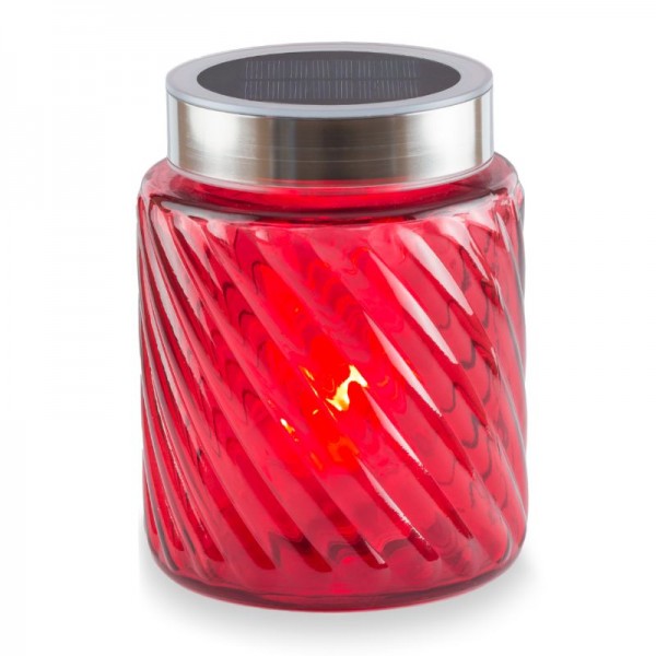 Solarna sveča Vestina Vesta 1000 dni - rdeča